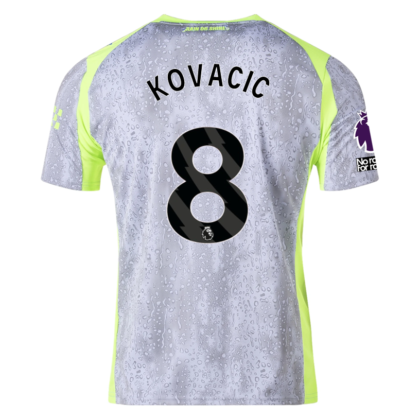 Puma Men's Manchester City Kovacic Third Jersey w/ EPL + No Room For Racism Patches 25/26 (Cool Weather/Pro Green)