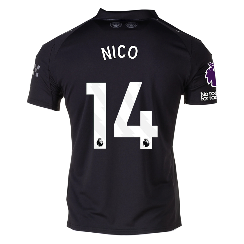 Puma Nico Men's Manchester City Away Jersey 25/26 w/ NRFR + EPL Patches (Puma Black)
