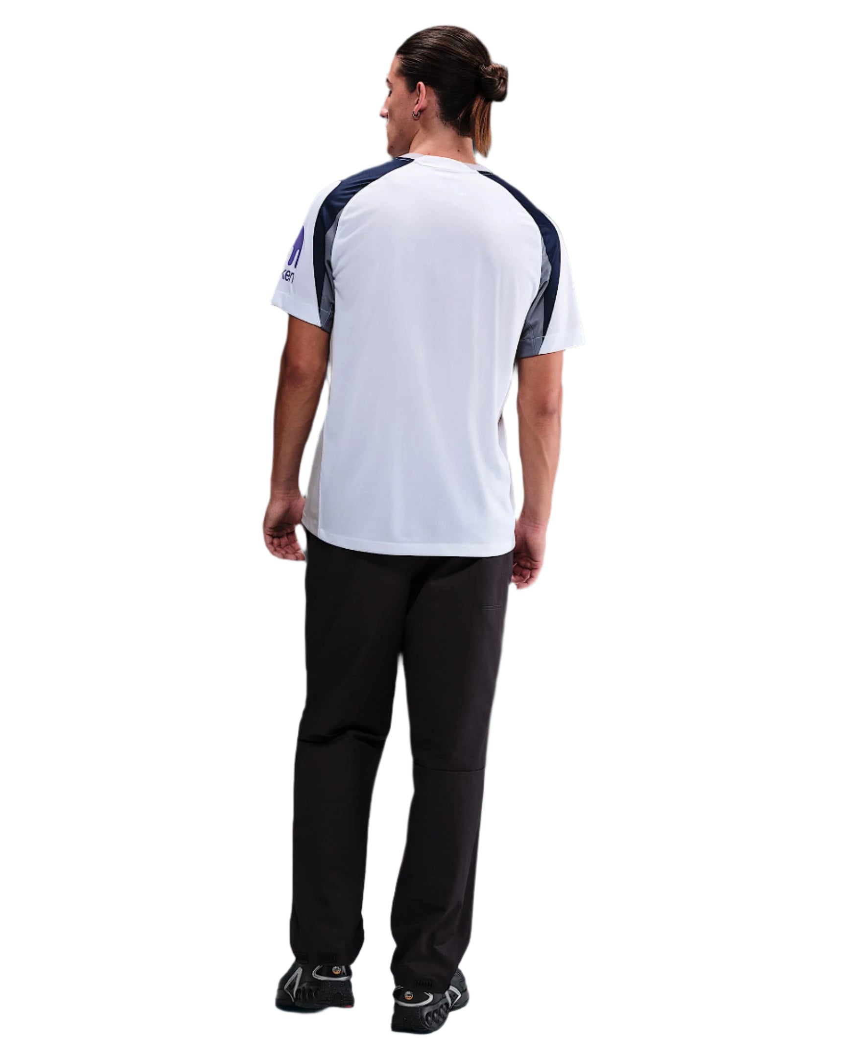 Nike Pedro Porro Tottenham Hotspurs Home Jersey w/ EPL + No Room For Racism Patch 25/26 (White/Iron/Binary Blue)