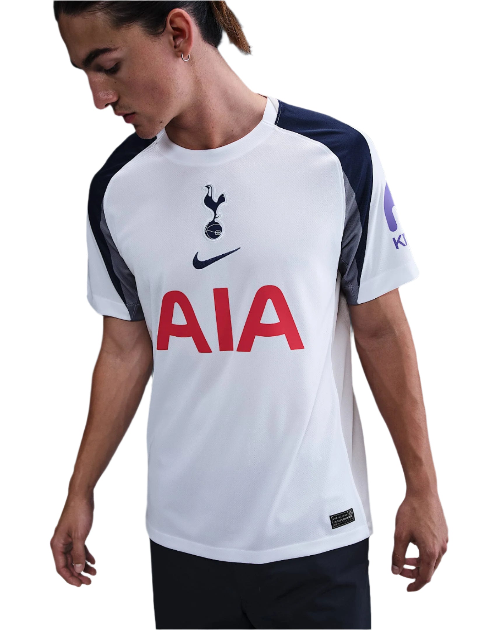 Nike Kudus Tottenham Hotspurs Home Jersey w/ EPL + No Room For Racism Patch 25/26 (White/Iron/Binary Blue)