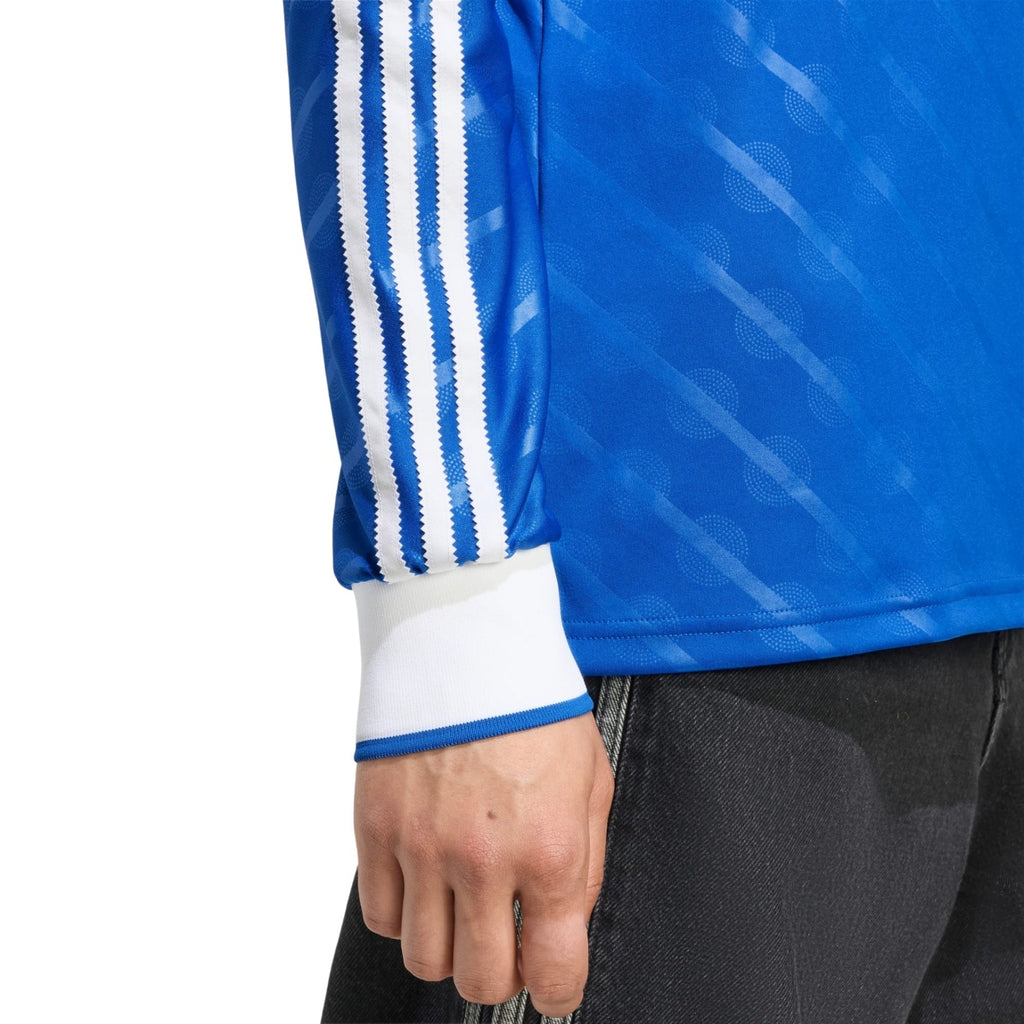 adidas Men's Real Madrid Jude Bellingham Long Sleeve Third Jersey w/ Champions League Patches 25/26 (Blue/White)