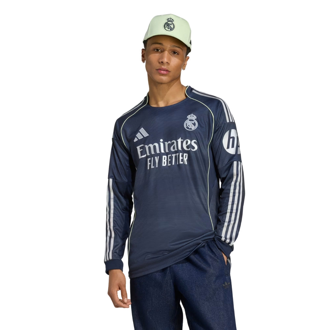 adidas Real Madrid D. Ceballos Long Sleeve Away Jersey w/ Champions League Patches 25/26 (Legend Ink)