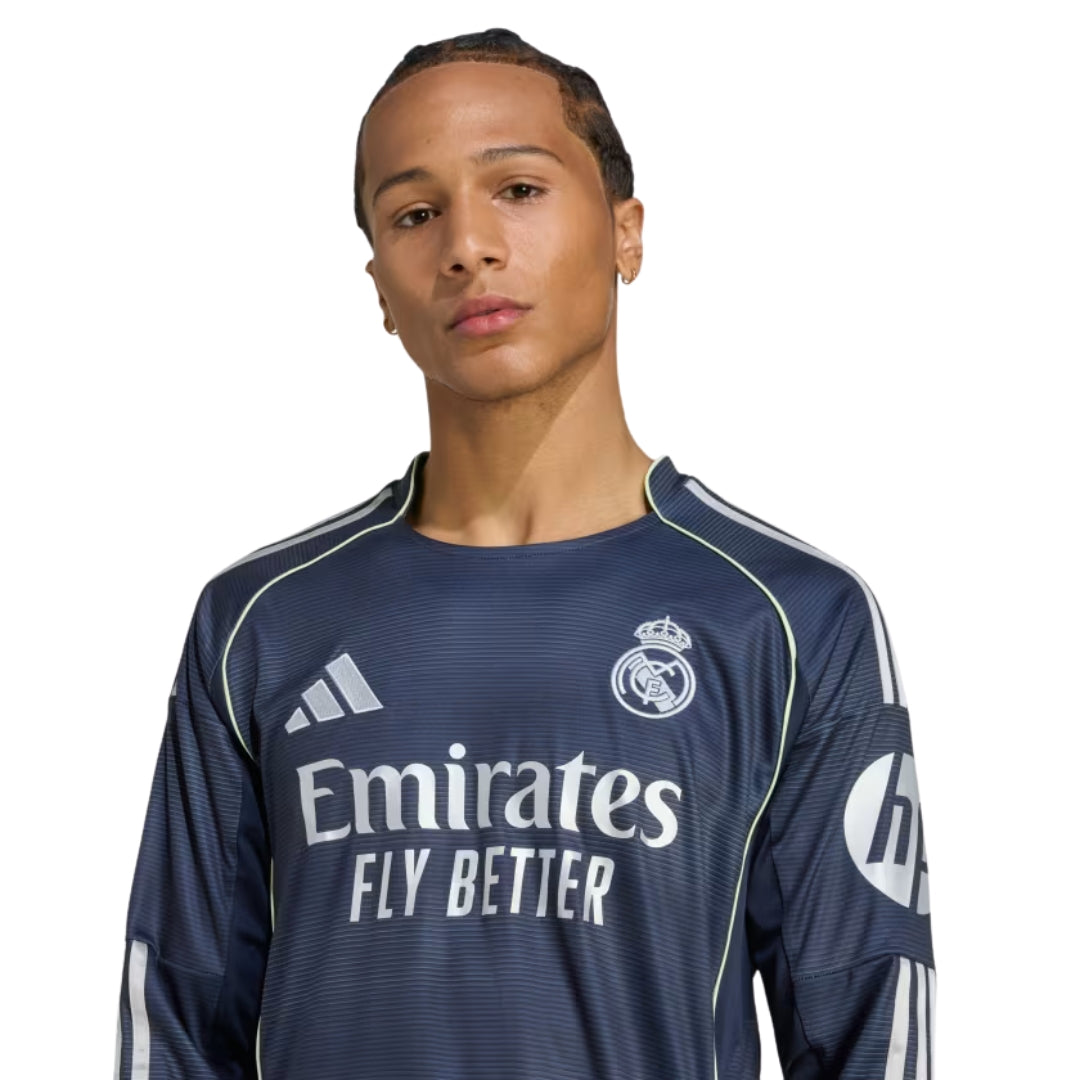 adidas Real Madrid D. Ceballos Long Sleeve Away Jersey w/ Champions League Patches 25/26 (Legend Ink)