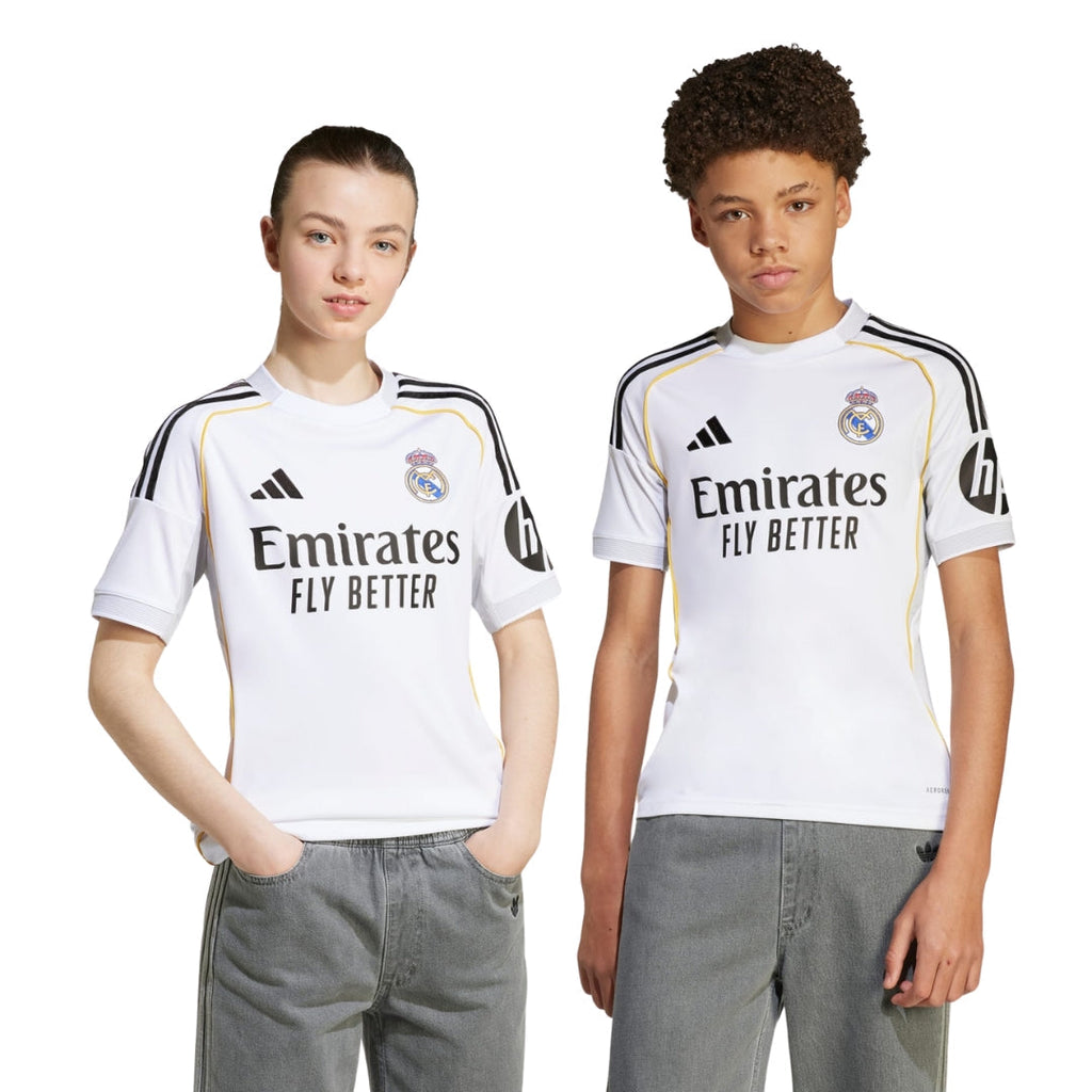 adidas Youth Real Madrid Vini Jr. Home Jersey 25/26 (White)