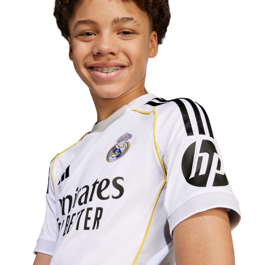 adidas Youth Real Madrid Vini Jr. Home Jersey 25/26 (White)