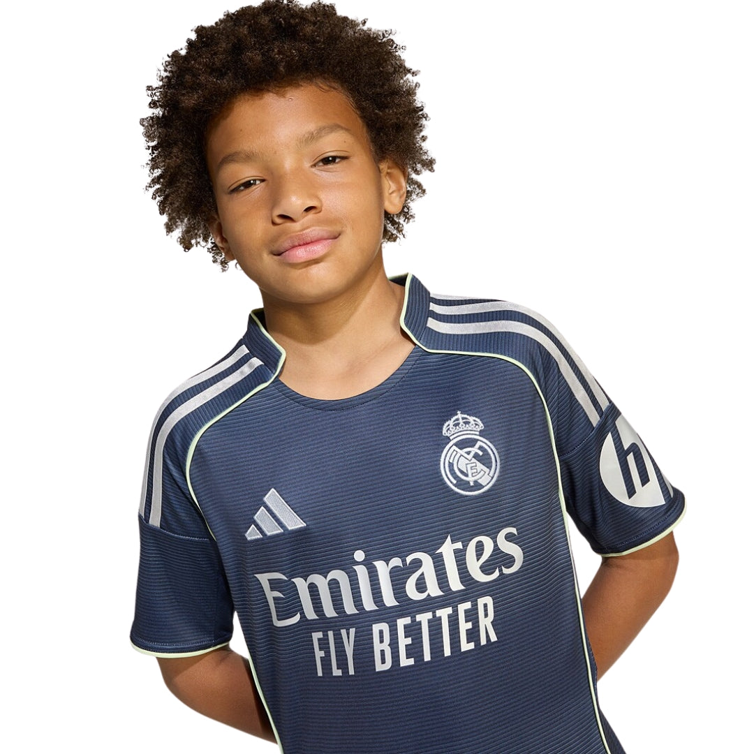 adidas Youth Real Madrid Kylian Mbappe Away Jersey 25/26 (Legend Ink)