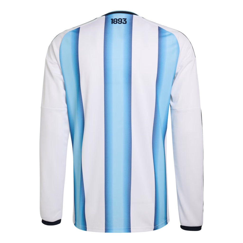 adidas Men's Argentina Long Sleeve Home Jersey 2026 (White/Icey Blue/Light Blue)
