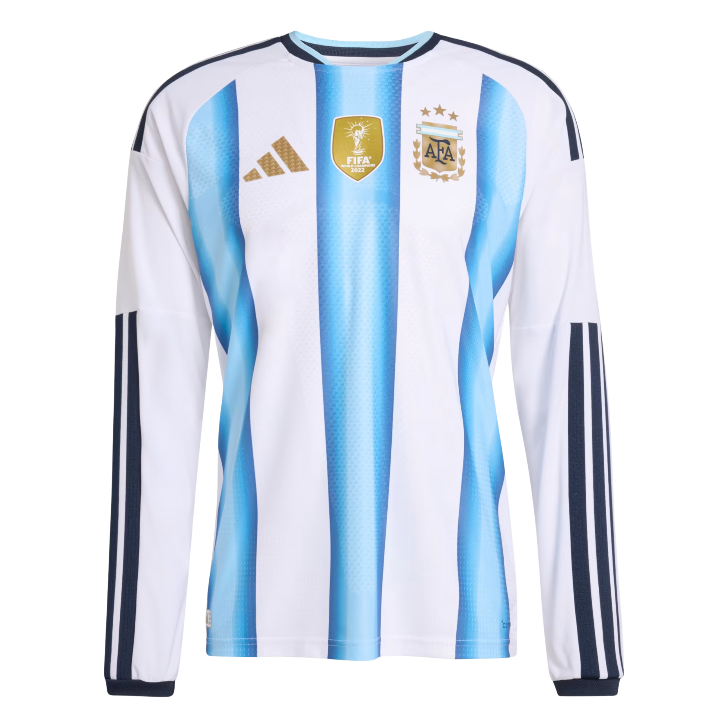 adidas Men's Argentina Long Sleeve Authentic Home Long Sleeve Jersey 2026 (White/Icey Blue/Light Blue)