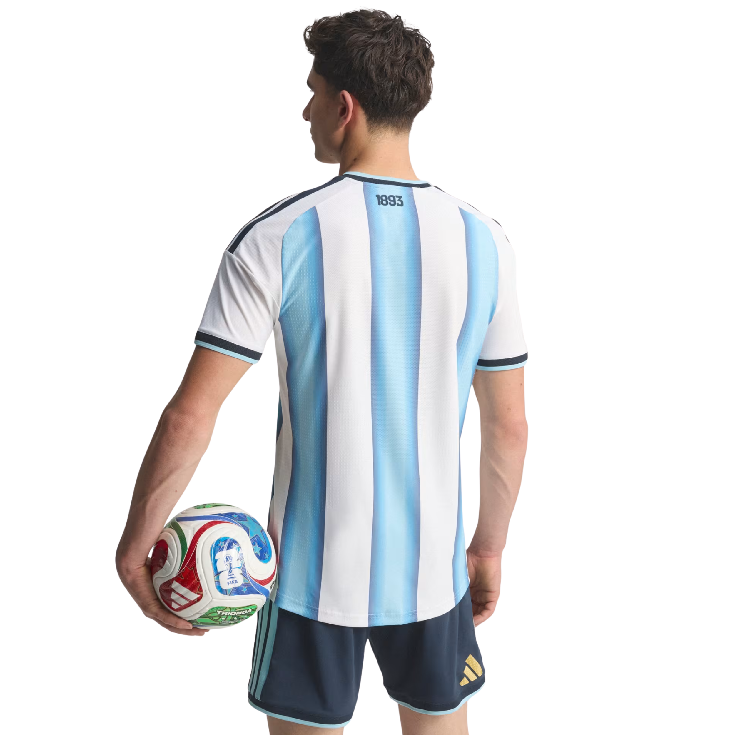 adidas Men's Argentina Match Authentic Player 2026 Home Jersey (White/Icy Blue)