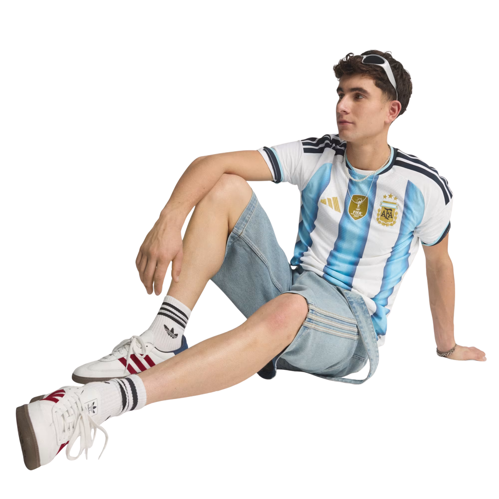 adidas Men's Argentina Match Authentic Player 2026 Home Jersey (White/Icy Blue)