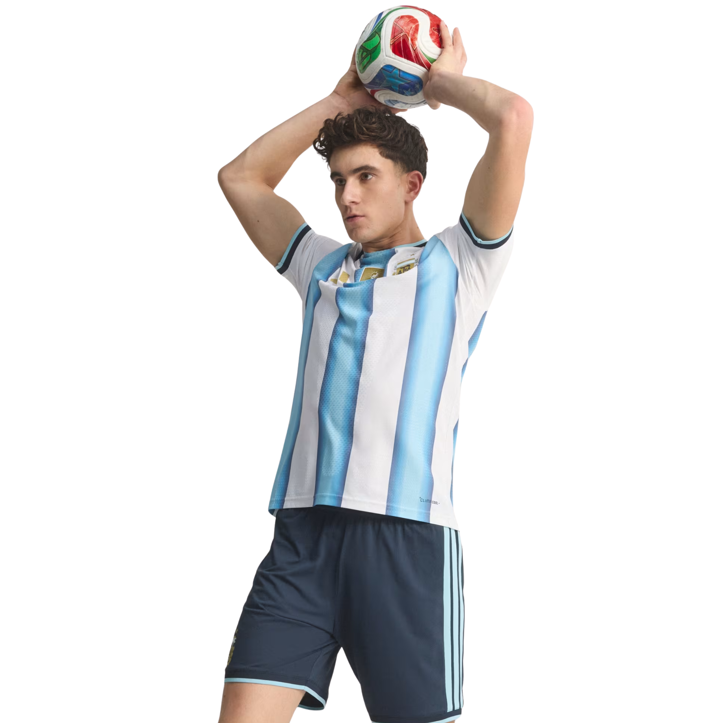 adidas Men's Argentina Match Authentic Player 2026 Home Jersey (White/Icy Blue)