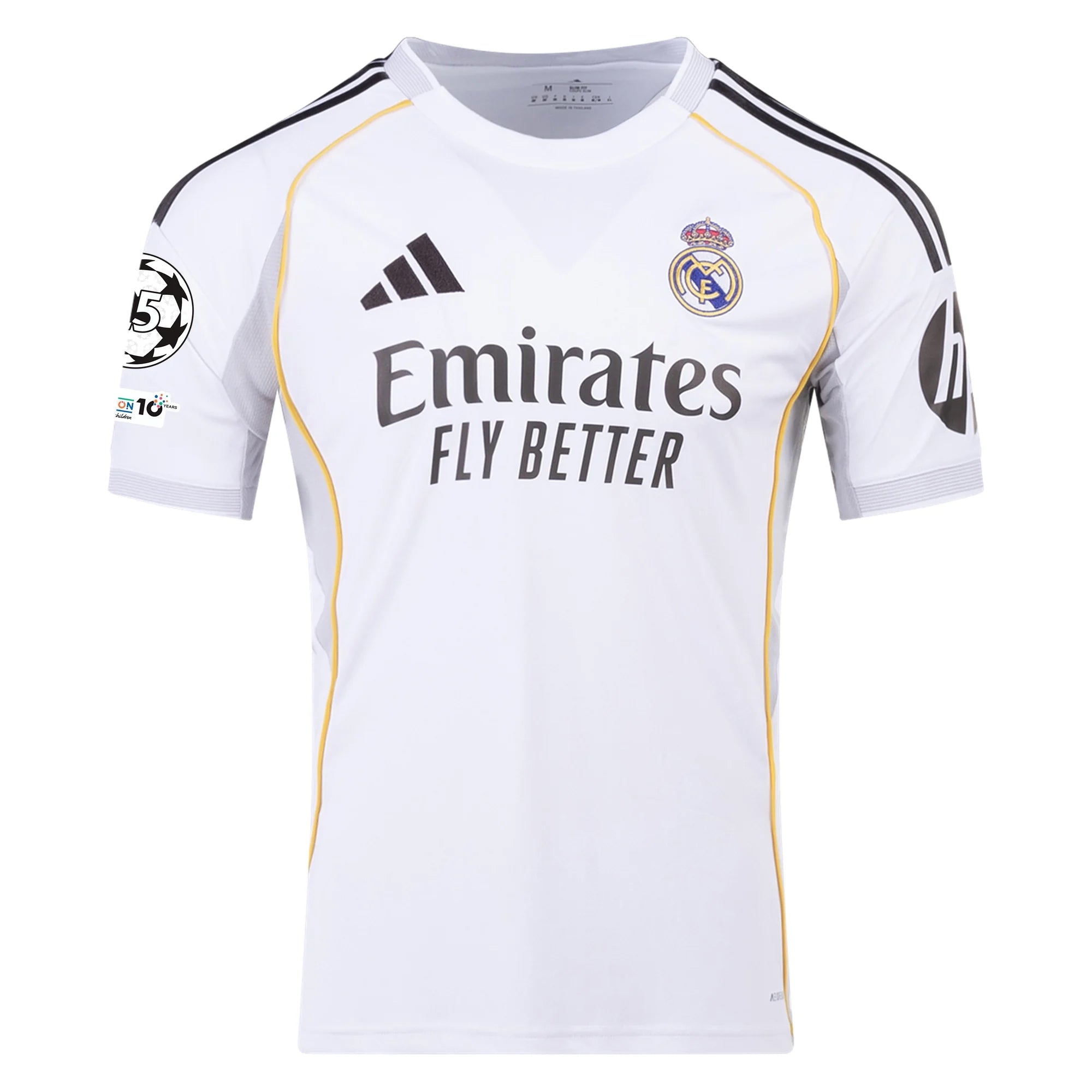 adidas Daniel Carvajal Ramos Real Madrid 25/26 Home Jersey w/ Champions League Patches (White)