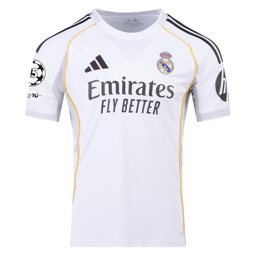 adidas Ferland Mendy Real Madrid 25/26 Home Jersey w/ Champions League Patches (White)
