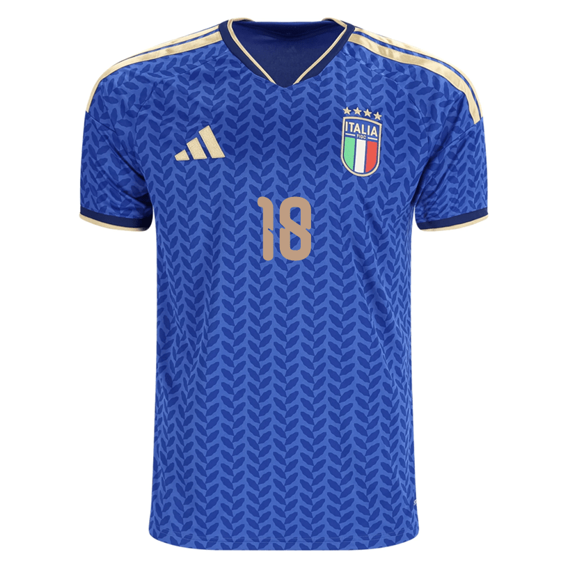 adidas Men's Barella Italy Home Stadium Jersey 2026 (Bold Blue)