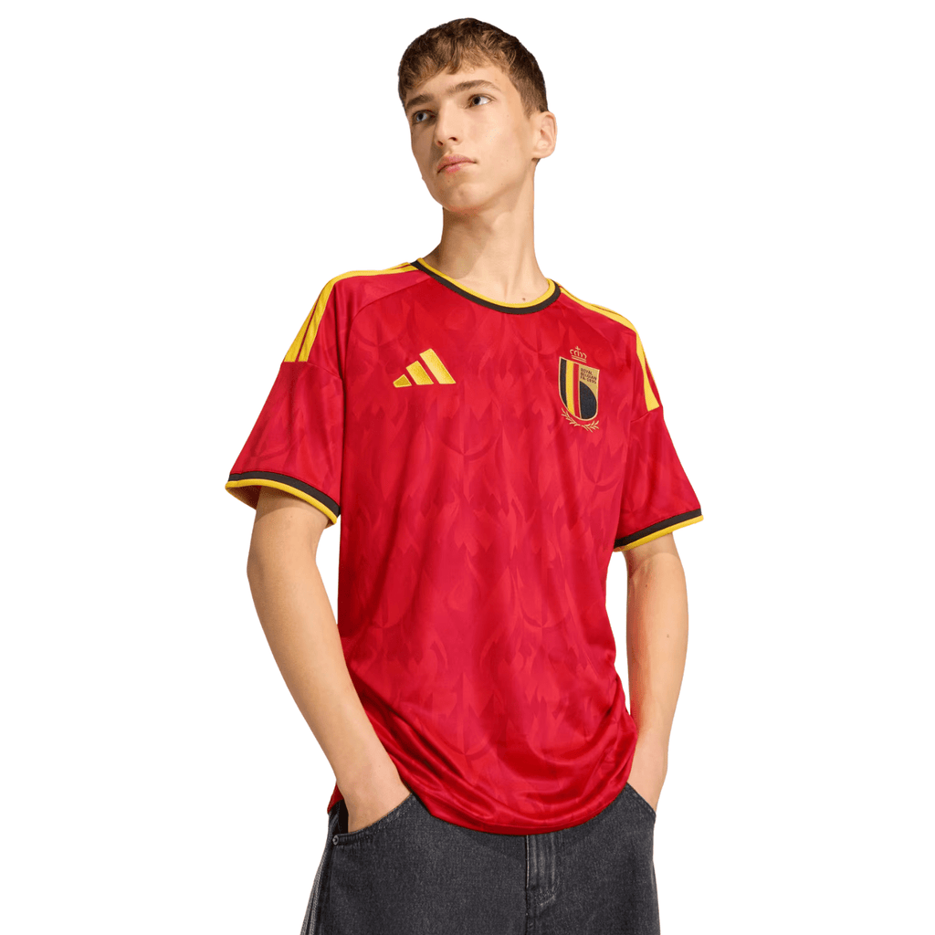 adidas Men's Belgium Romelu Lukaku Home Jersey 2026 (Red/Bold Gold)
