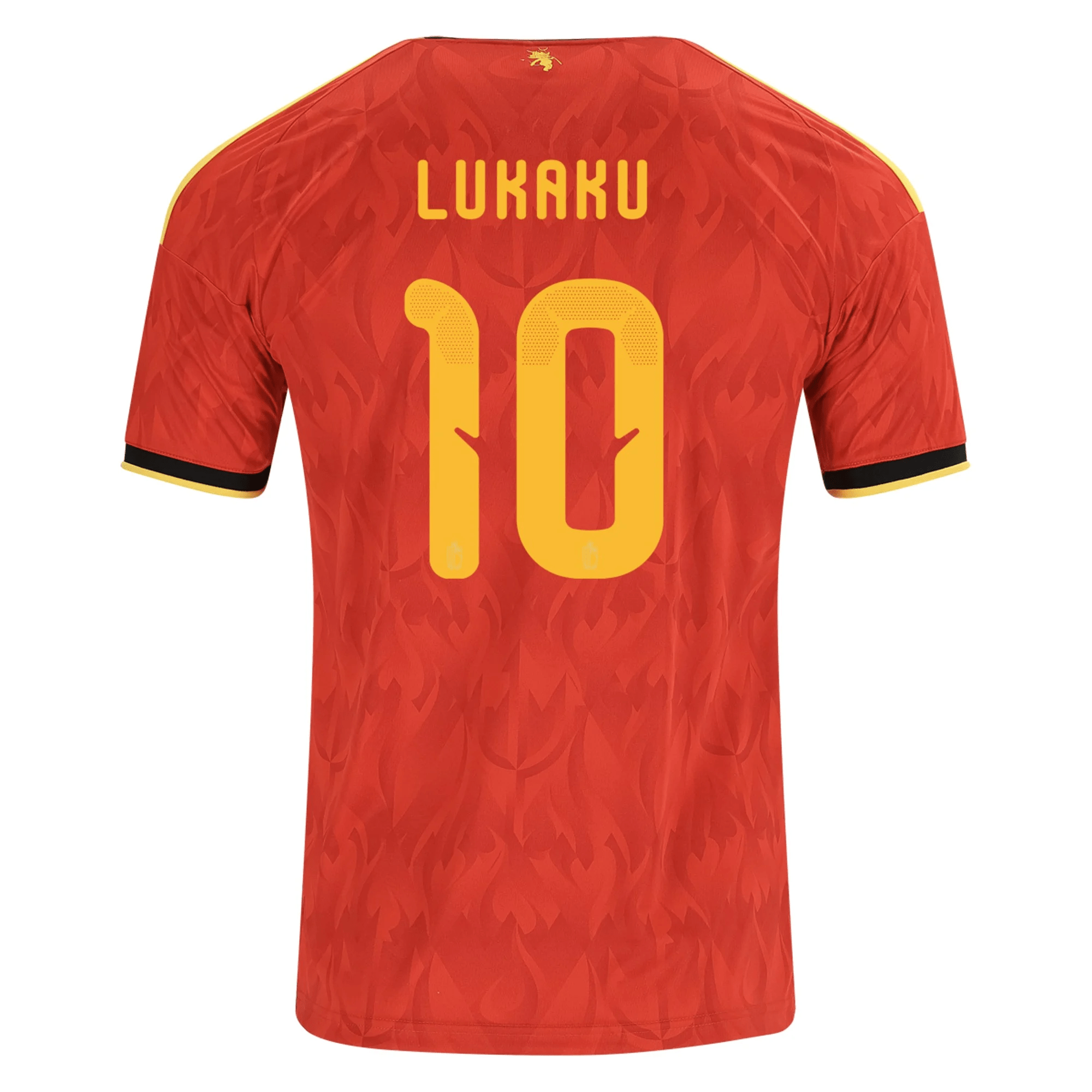 adidas Men's Belgium Romelu Lukaku Home Jersey 2026 (Red/Bold Gold)