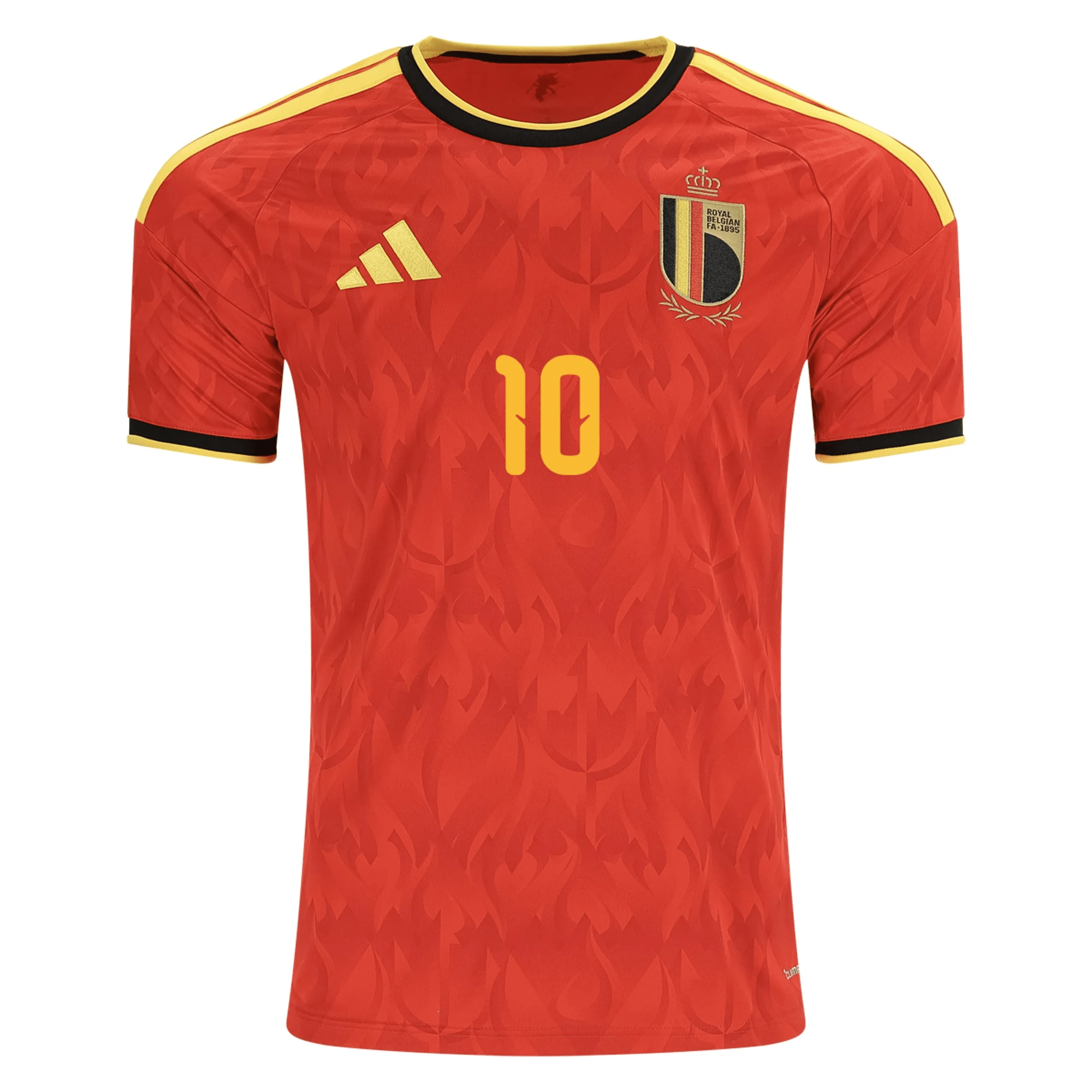 adidas Men's Belgium Romelu Lukaku Home Jersey 2026 (Red/Bold Gold)