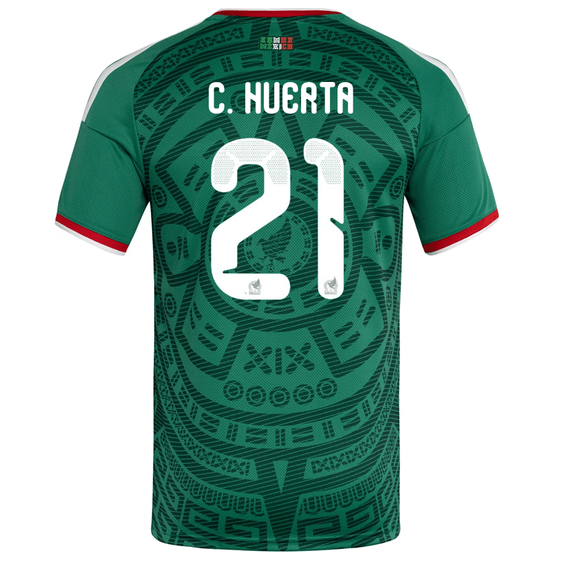 adidas Men's  C. Huerta Mexico Home 2026 World Cup Jersey (Bold Green)