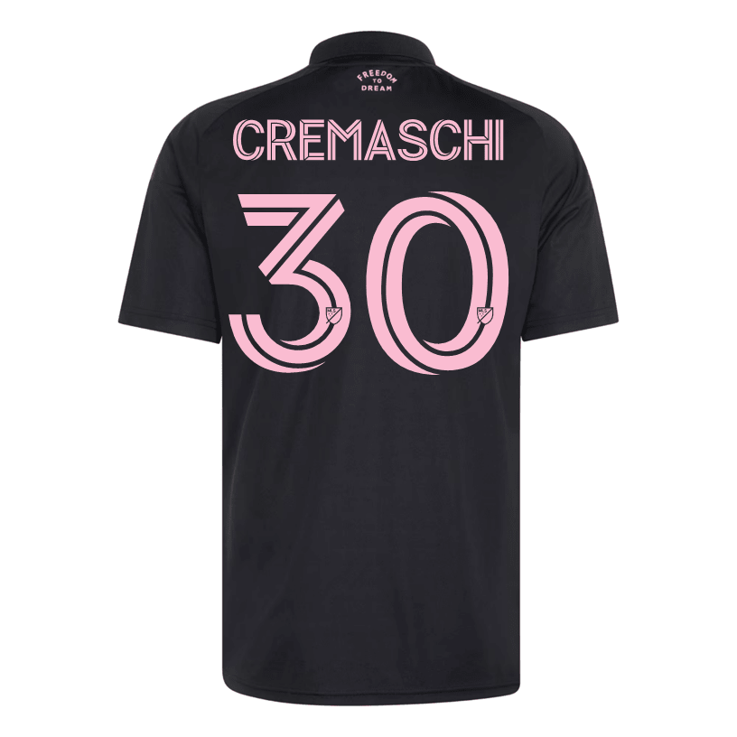 adidas Men's Cremaschi Inter Miami CF 26/27 Away Jersey (Black/Pink)