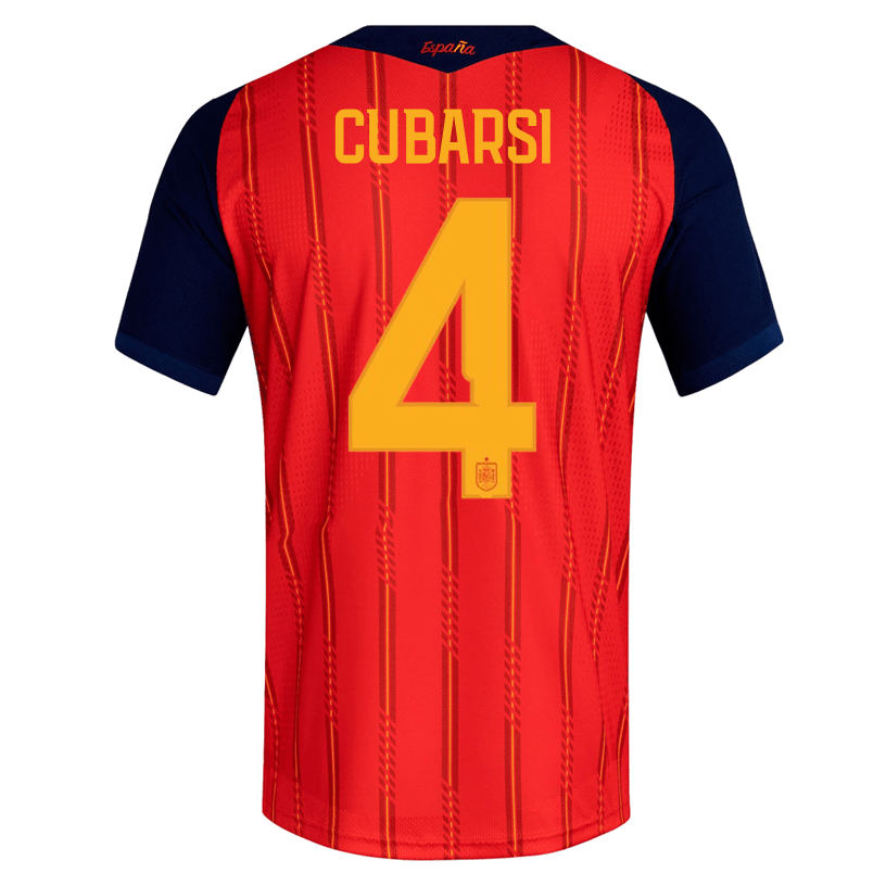 adidas Men's Cubarsi Spain Authentic World Cup Home Jersey 2026 (Vivid Red)