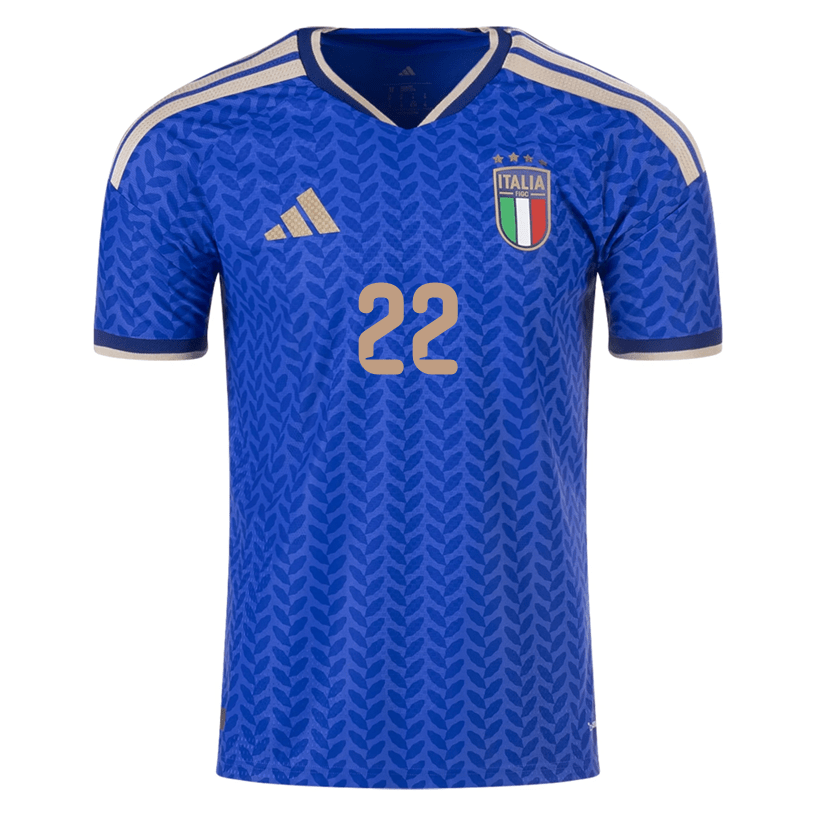 adidas Men's Di Lorenzo Italy 2026 Authentic Home Jersey (Bold Blue)