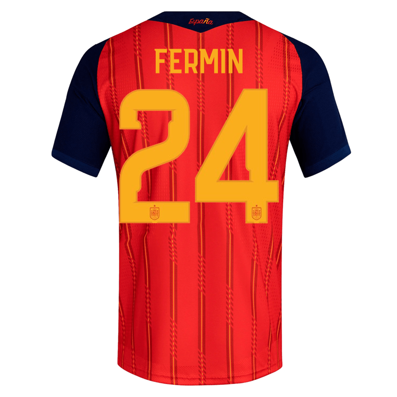 adidas Men's Fermin Spain Authentic World Cup Home Jersey 2026 (Vivid Red)
