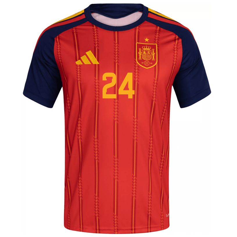adidas Men's Fermin Spain World Cup Home Jersey 2026 (Vivid Red)