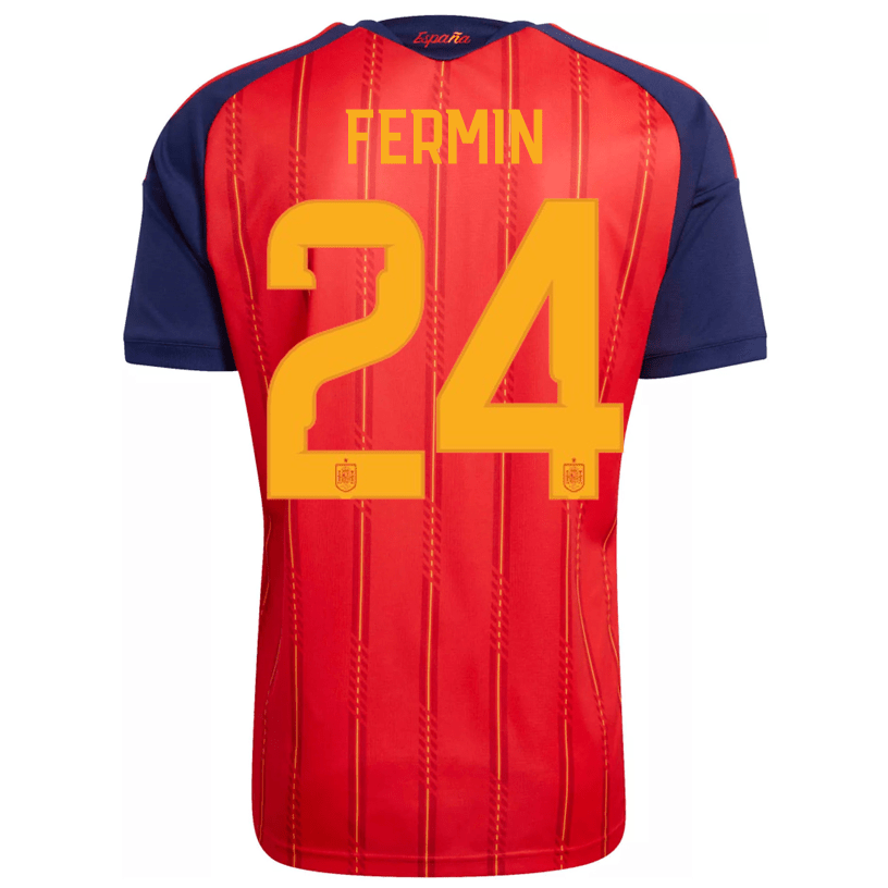 adidas Men's Fermin Spain World Cup Home Jersey 2026 (Vivid Red)