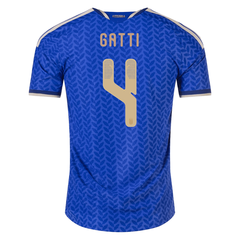 adidas Men's Gatti Italy 2026 Authentic Home Jersey (Bold Blue)