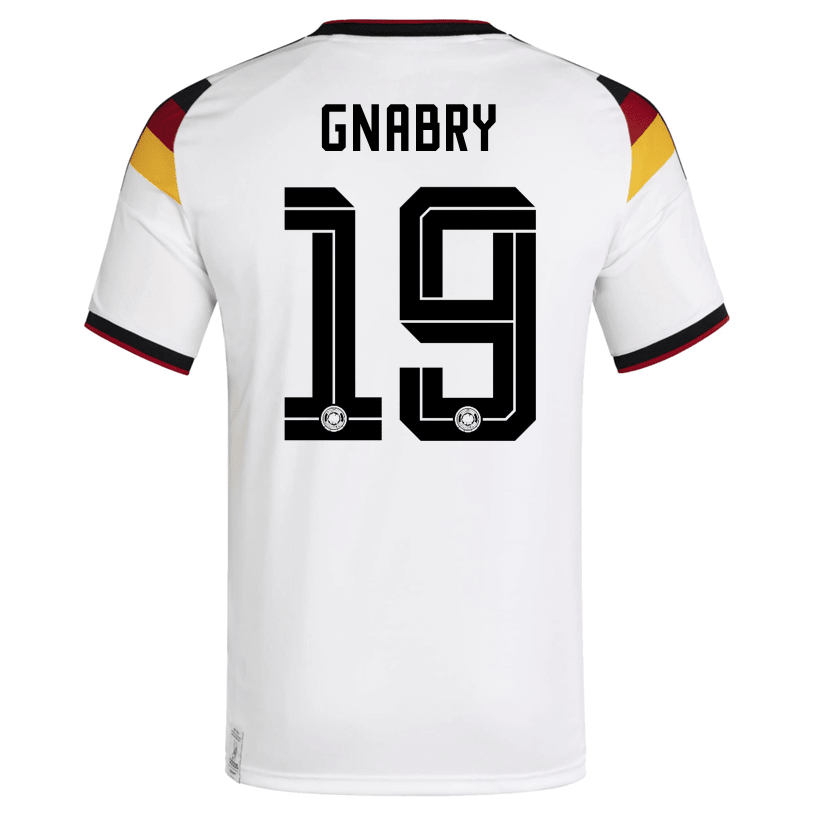 adidas Men's Gnabry Germany Home World Cup Jersey 2026 (White/Black)