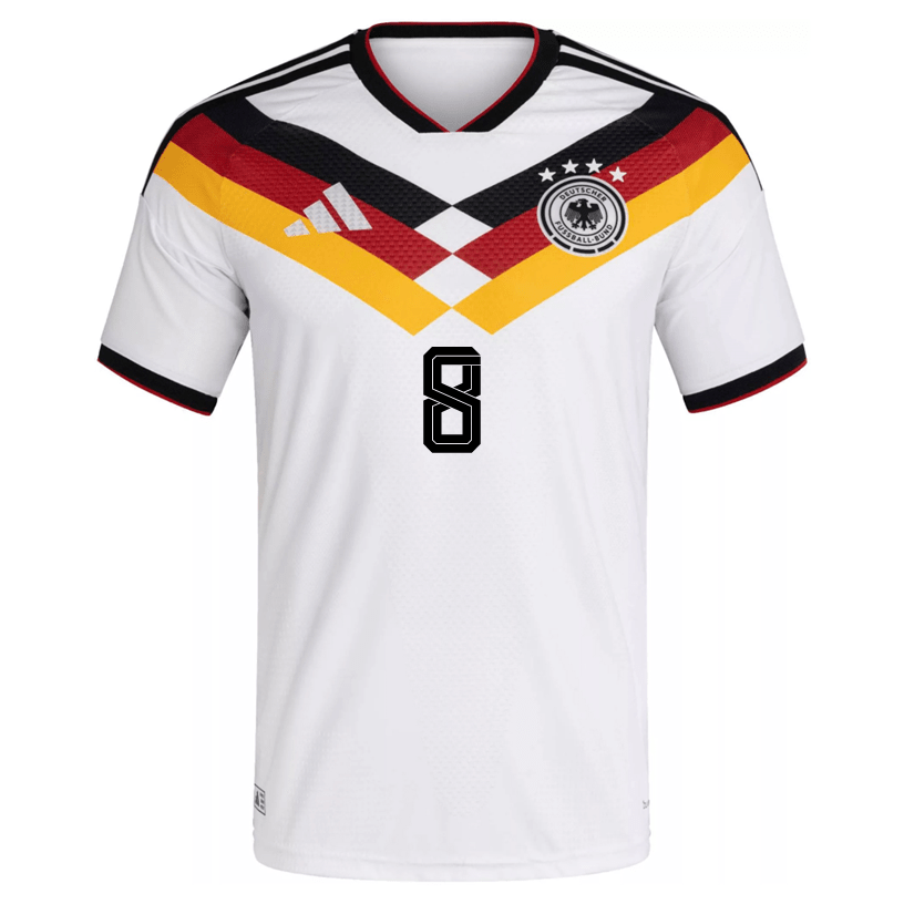 adidas Men's Goretzka Germany Authentic Home World Cup Jersey 2026 (White/Black)