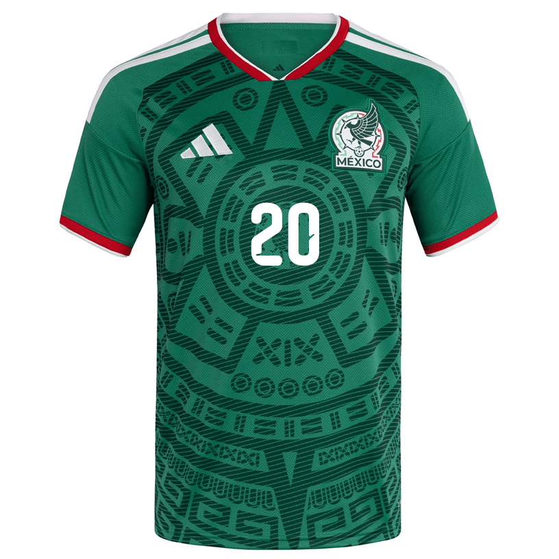 adidas Men's H. Martin Mexico Home 2026 World Cup Jersey (Bold Green)