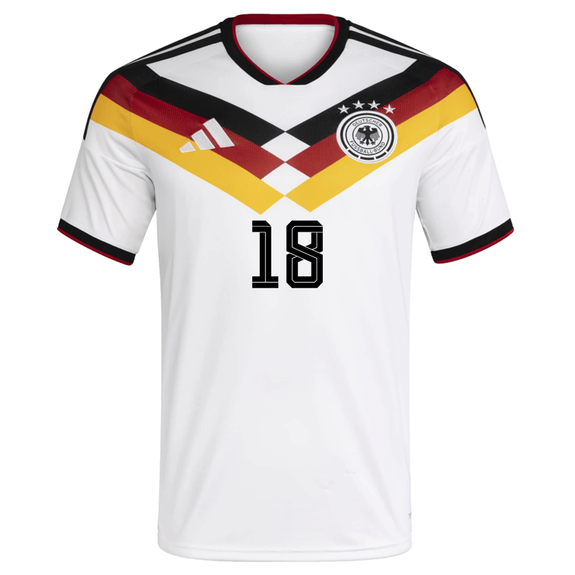 adidas Men's Henrichs Germany Home World Cup Jersey 2026 (White/Black)