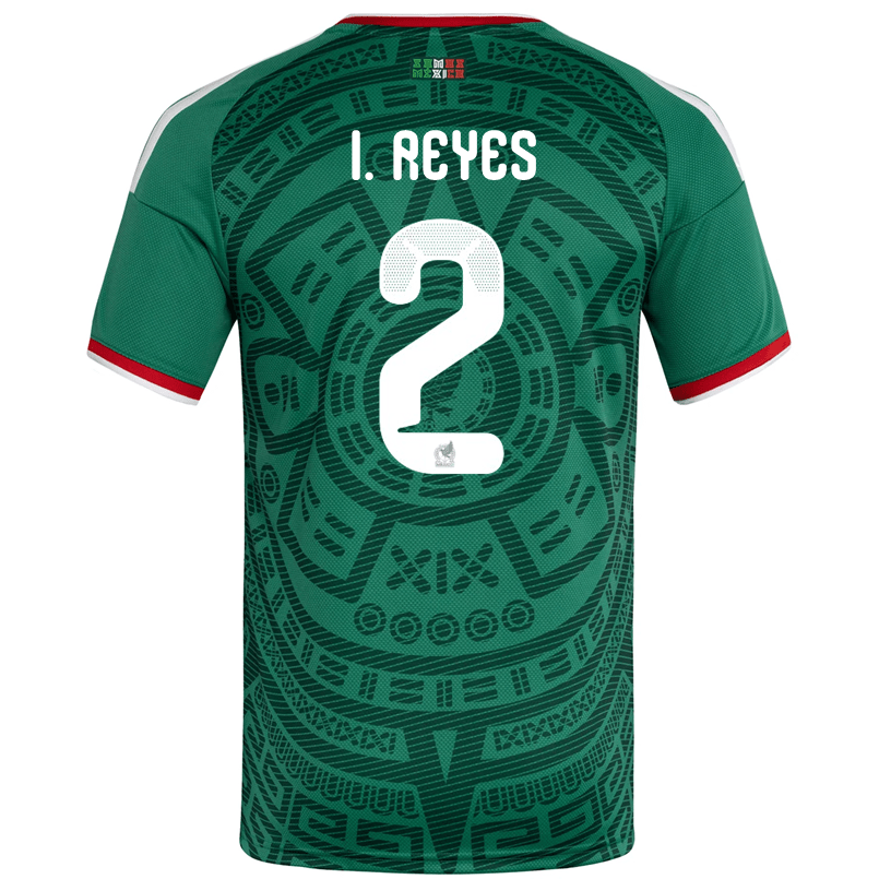 adidas Men's I. Reyes Mexico Home 2026 World Cup Jersey (Bold Green)