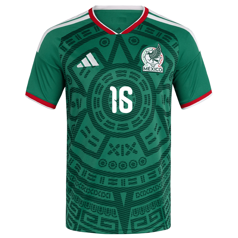 adidas Men's J. Quinones Mexico Home 2026 World Cup Jersey (Bold Green)