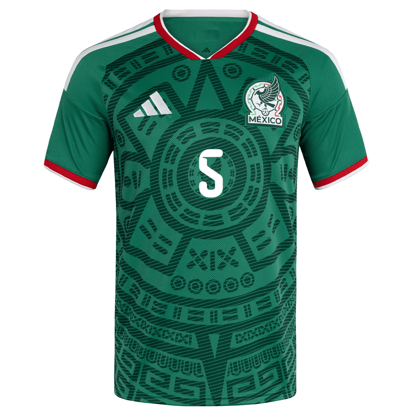 adidas Men's J. Vasquez Mexico Home 2026 World Cup Jersey (Bold Green)