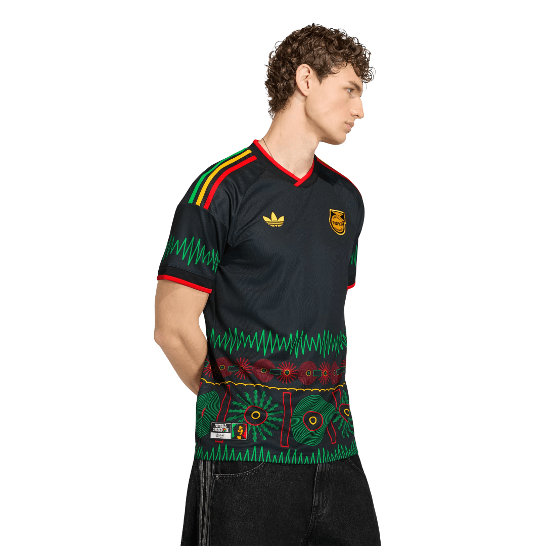 adidas Men's Jamaica 2026 Away Stadium Jersey (Black/Multi)