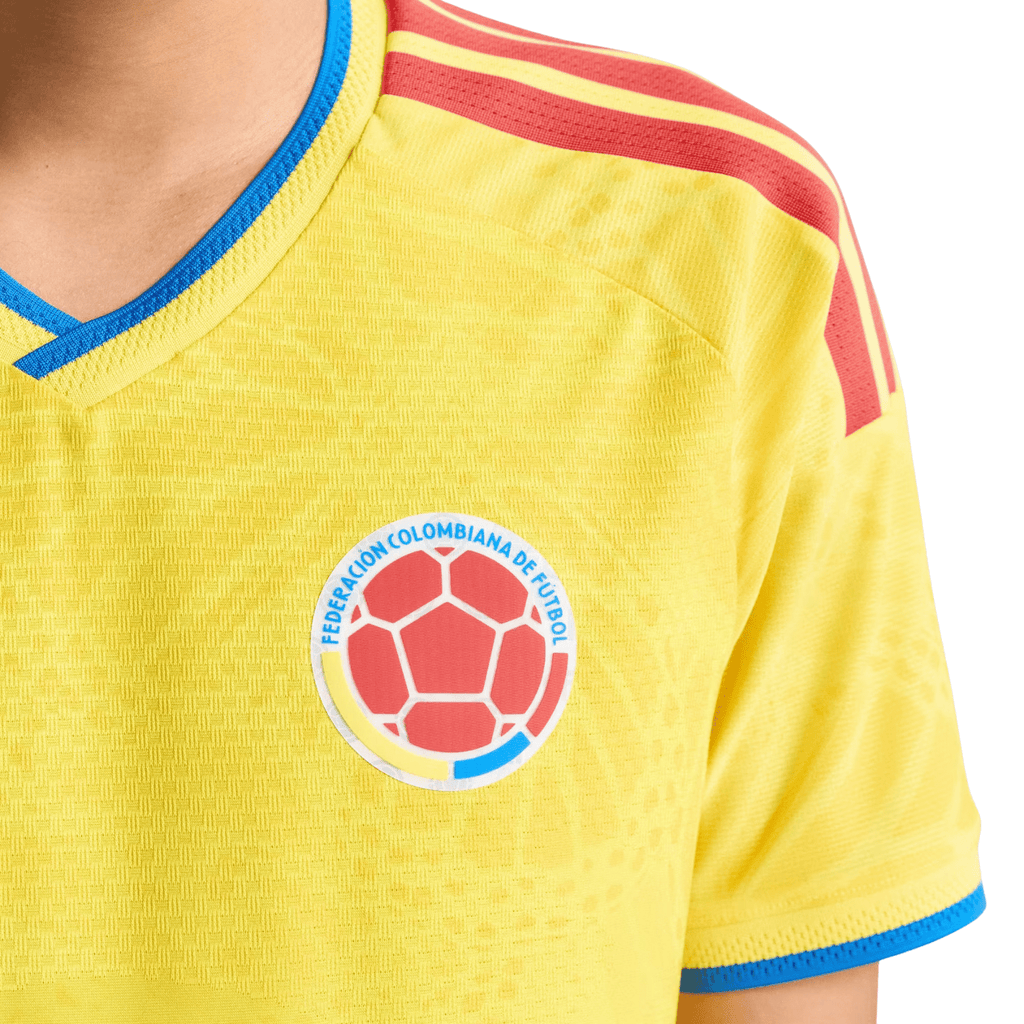 adidas Men's Vargas Colombia 2026 Authentic Home Jersey (Impact Yellow)