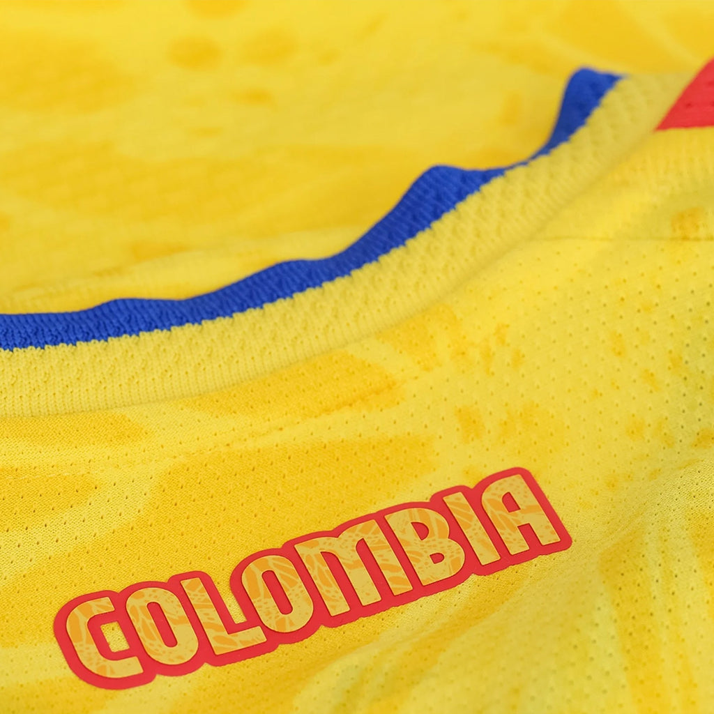 adidas Men's Vargas Colombia 2026 Authentic Home Jersey (Impact Yellow)