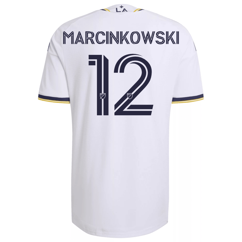 adidas Men's Marcinkowski LA Galaxy Authentic Match Home Jersey 26/27 (White)