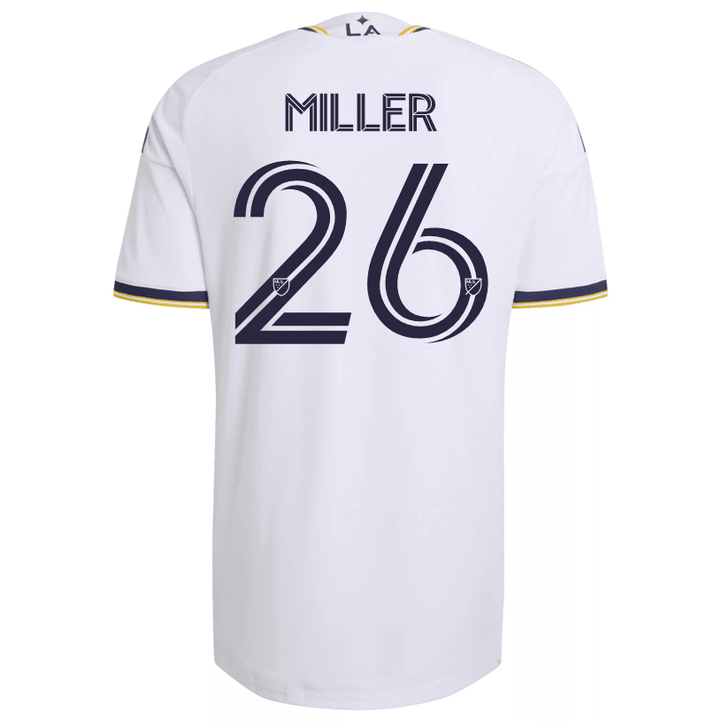 adidas Men's Miller LA Galaxy Authentic Match Home Jersey 26/27 (White)