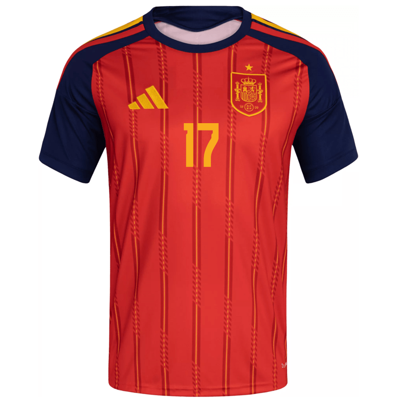 adidas Men's Nico Williams Spain World Cup Home Jersey 2026 (Vivid Red)