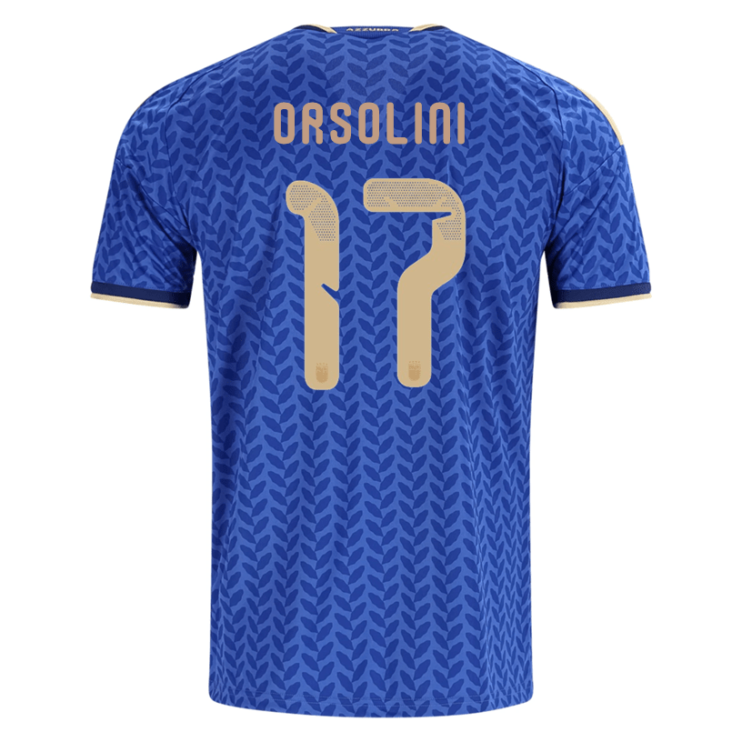adidas Men's Orsolini Italy Home Stadium Jersey 2026 (Bold Blue)