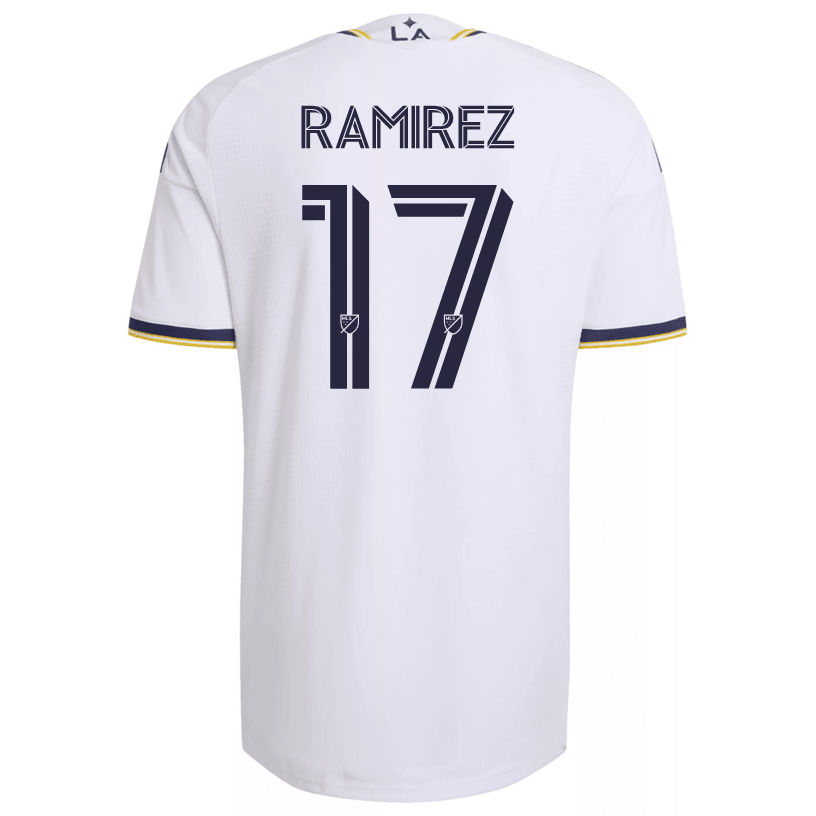 adidas Men's Ramirez LA Galaxy Authentic Match Home Jersey 26/27 (White)