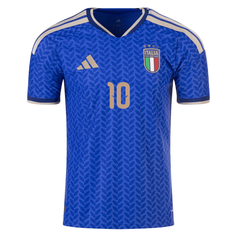 adidas Men's Raspadori Italy 2026 Authentic Home Jersey (Bold Blue)