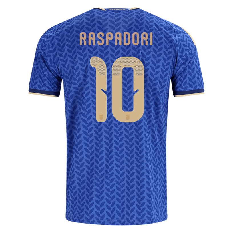 adidas Men's Raspadori Italy Home Stadium Jersey 2026 (Bold Blue)