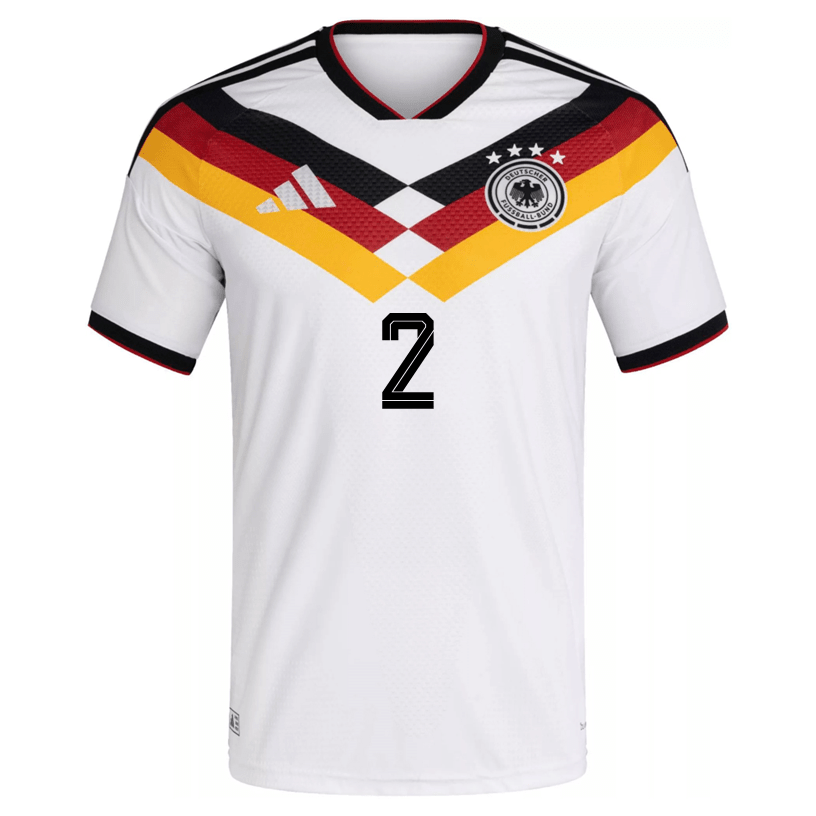 adidas Men's Rudiger Germany Authentic Home World Cup Jersey 2026 (White/Black)