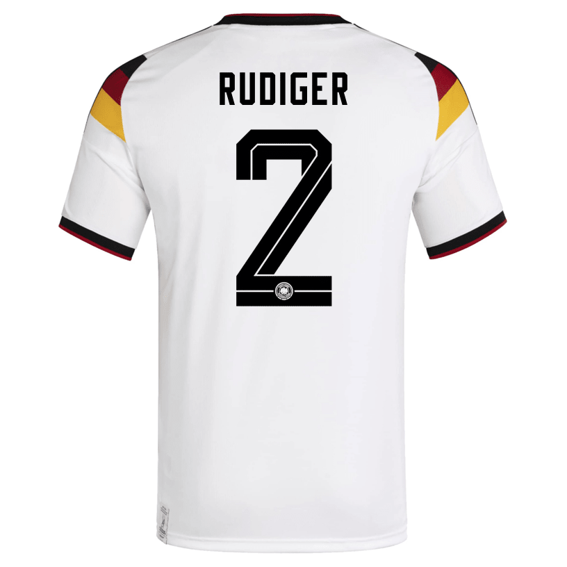 adidas Men's Rudiger Germany Home World Cup Jersey 2026 (White/Black)
