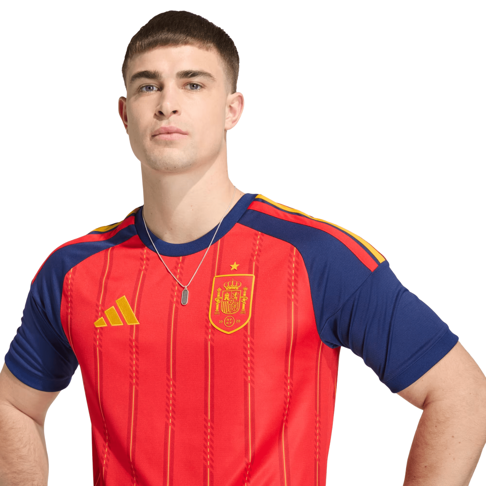 adidas Men's Rodri Spain World Cup Home Jersey 2026 (Vivid Red)