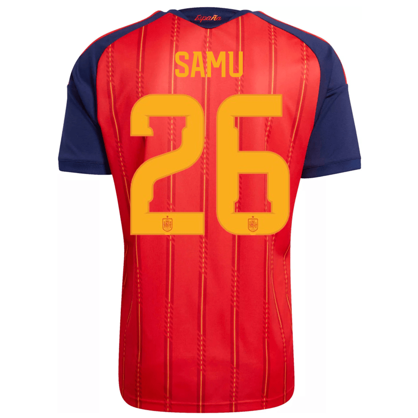 adidas Men's Samu Spain World Cup Home Jersey 2026 (Vivid Red)